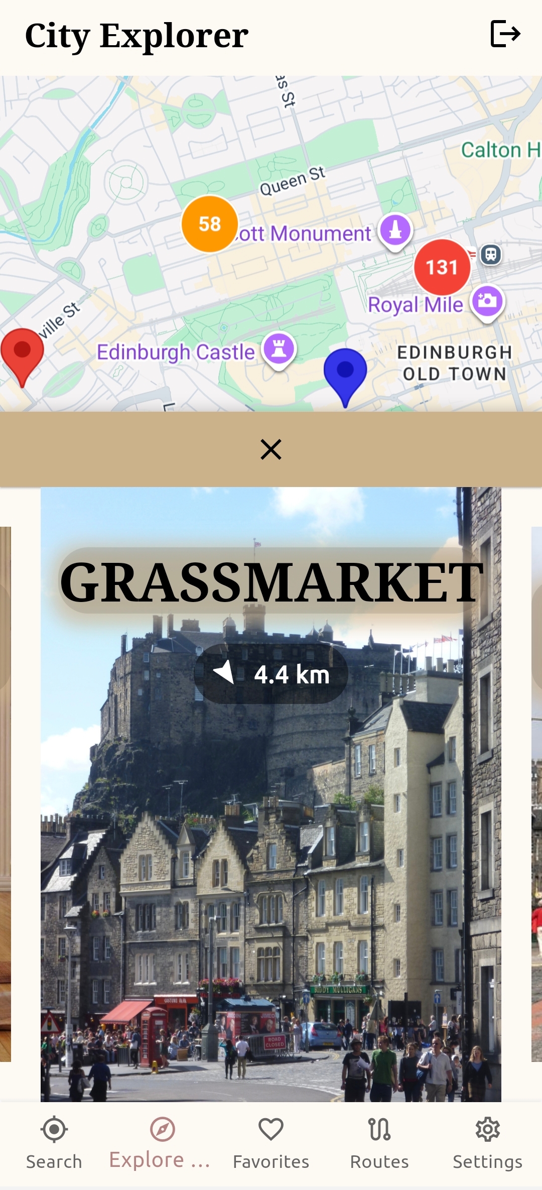 Search places around you